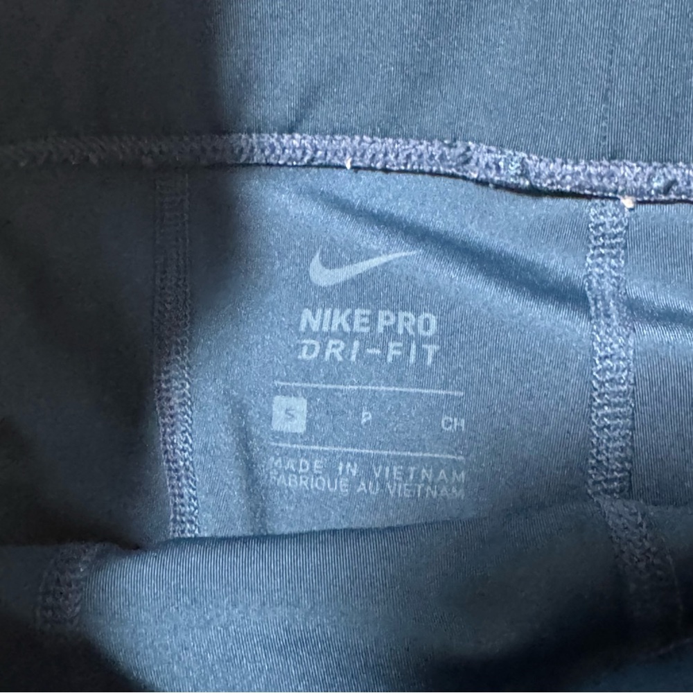 NIKE PRO Women's navy blue spandex compression shorts small - Picture 3 of 6